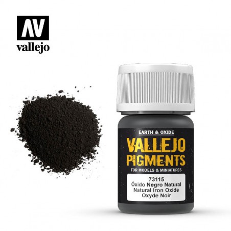 PINTURA VALLEJO PIGMENTO OXIDO NEGRO NATURAL 30ML