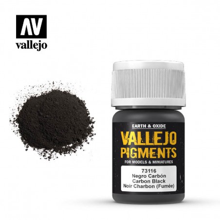 PINTURA VALLEJO PIGMENTO NEGRO CARBON HUMO 30ML