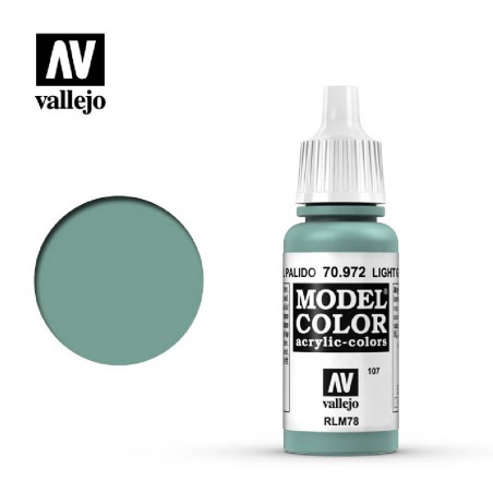 PINTURA VALLEJO VERDE AZUL PALIDO  17ML  107