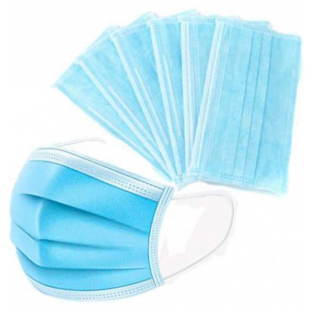 MASCARILLA QUIRURGICA AZUL 3 CAPAS PACK 10UDS