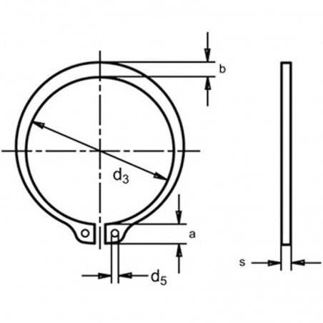 CIRCLIP SEGURIDAD 85MM  Und