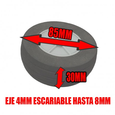 RUEDA ESPUMA 85mm MIRACLE (1 unidad)