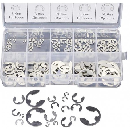 CIRCLIPS INOXIDABLES 1.5/2/3/4/5/6/7/8/9/10mm JUEGO 120 UNIDADES.