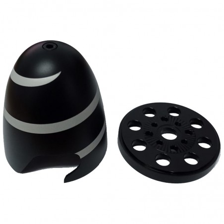 CONO ALUMINIO BICOLOR DLE30/55 NEGRO/GRIS 76MM MIRACLE