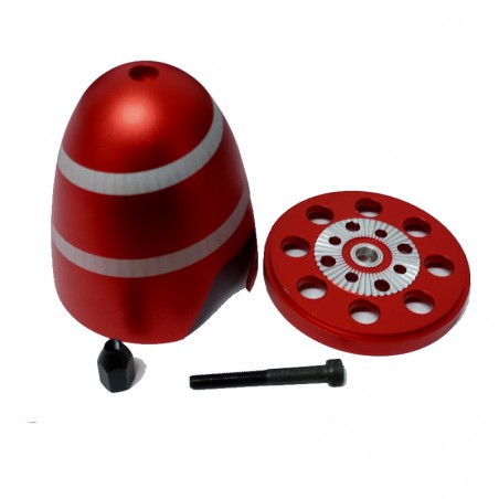 CONO ALUMINIO ROJO ESPIRAL DLE30/55 76MM MIRACLE