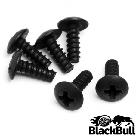 BLACKBULL - TORNILLOS 3X8MM ROSCA CHAPA (6 UNIDADES)