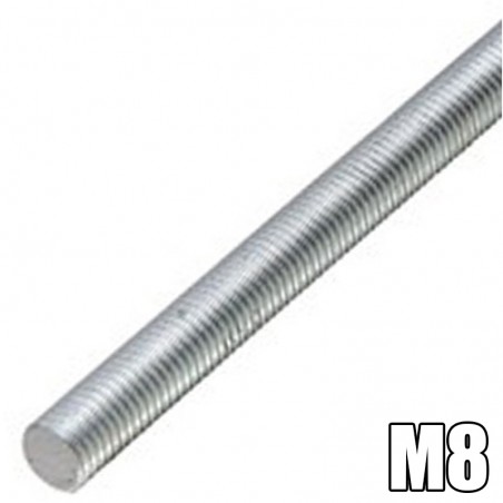 VARILLA ROSCADA ZINCADA 8MM (1 Metro)