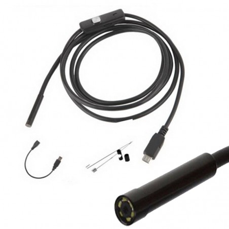 CAMARA ENDOSCOPIO LENTE 7MM 1,5M IP67 CON LED