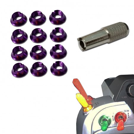 TUERCA ALUMINIO INTERRUPTOR EMISORA MORADO (12)