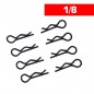 CLIPS CARROCERIA 1/8 NEGRO (8 UNIDADES) ULTIMATE