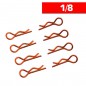 CLIPS CARROCERIA 1/8 NARANJA (8 UNIDADES) ULTIMATE