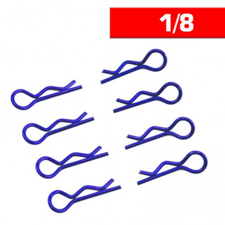 CLIPS CARROCERIA 1/8 AZUL (8 UNIDADES) ULTIMATE