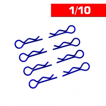 CLIPS CARROCERIA 1/10 AZULES (8 UNIDADES) ULTIMATE