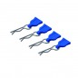 CLIPS CARROCERIA CON TIRADOR GOMA AZUL 4 UNIDADES