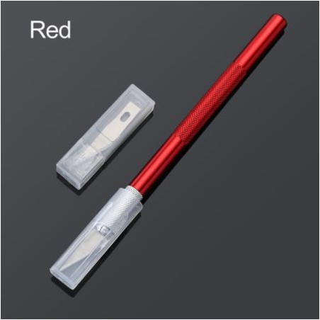 CUTTER BISTURI DE COLOR CON 6 CUCHILLAS