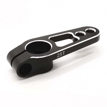 BRAZO SERVO ALUMINO 19MM 25T FUTABA NEGRO