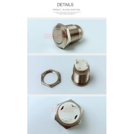 PULSADOR 12mm 2 PINES, METAL