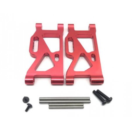 TRAPECIOS TRASEROS ALUMINIO ROJO (2 UNIDADES) WLTOYS
