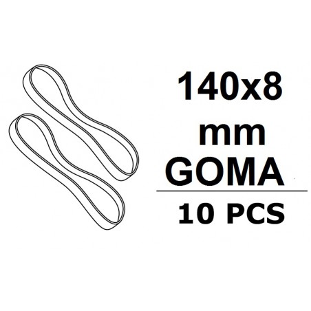 GOMAS ALAS 140X8MM (10 UDS)
