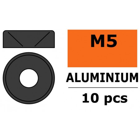ARANDELA AVELLANADA ALUMINIO M5 GUN METAL (10 UDS)