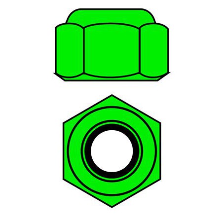 TUERCA FRENO M4 VERDE (10 UNIDADES) REVTEC