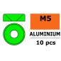ARANDELA AVELLANADA ALUMINIO M5 VERDE (10 UNDS) ARANDELA AVELLANADA ALUMINIO M5 VERDE (10 UNDS)