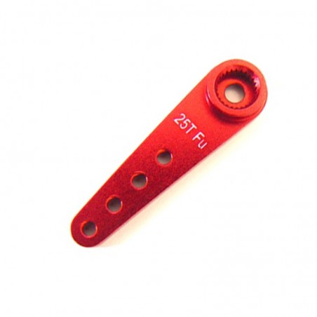 BRAZO SERVO ALUMINIO 37.5MM ROJO 25T FUTABA