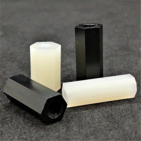 ESPACIADOR NYLON HEXAGONAL 3X30mm V.U.