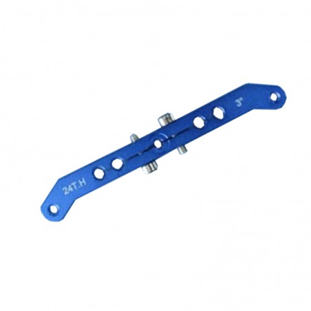 BRAZO SERVO DOBLE ALUMINIO 76MM 24T (AGUJERO M3)