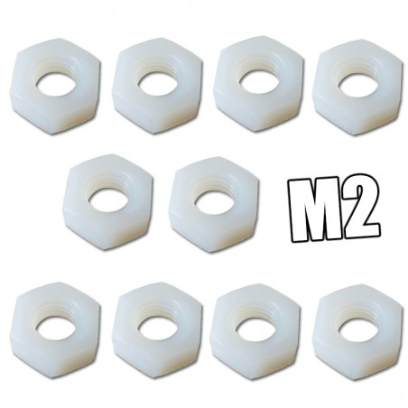 TUERCA NYLON M2 (D4XH1.6MM) 10 UNIDADES