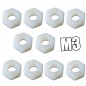 TUERCA NYLON M3 (D5.5XH2.5MM) 10 UNIDADES