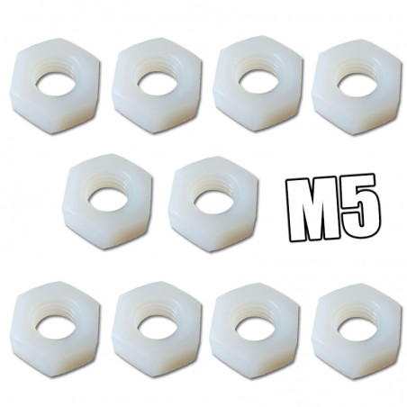 TUERCA NYLON M5 (D8X4MM) 10 UNIDADES