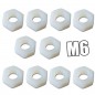 TUERCA NYLON M6 (D10X5MM) 10 UNIDADES