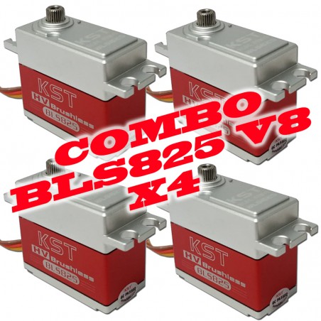 COMBO 4 UNIDADES SERVO KST BLS825 V8 35kg HV