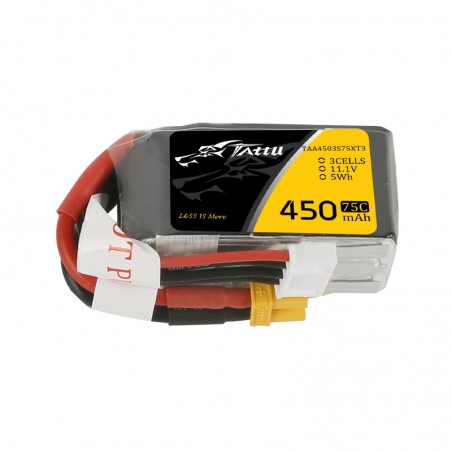 BATERIA LIPO 11.1V 450MAH 75C XT30 TATTU GENS ACE