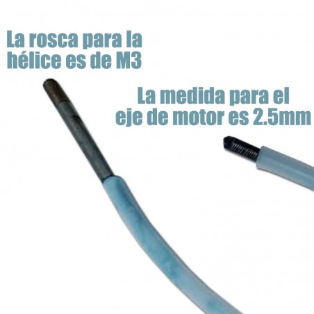 EJE FLEXIBLE 180mm AL MOTOR 2.5mm PARA HÉLICE M5 JOYSWAY MAD SHARK