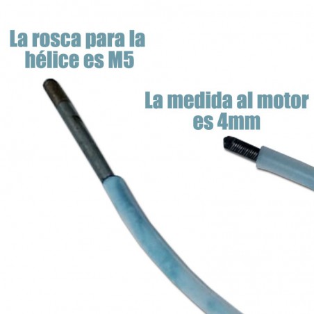 EJE FLEXIBLE 290mm AL MOTOR 4mm PARA HELICE M5 JOYSWAY  US.1 V2 4MM