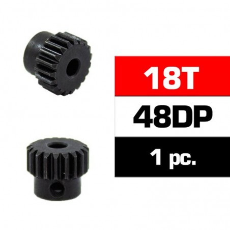 PIÑON MOTOR 18T MODULO 48 ACERO HSS 3,17MM ULTIMATE
