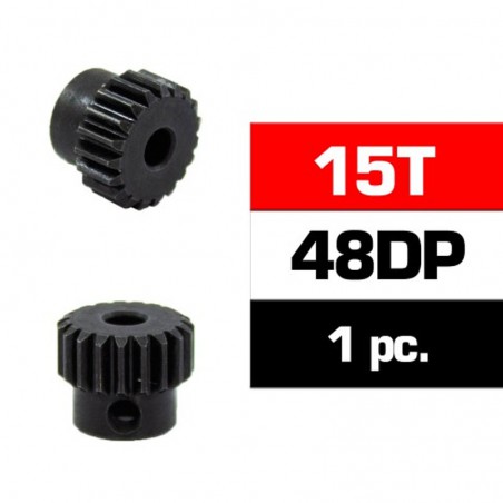 PIÑON MOTOR 15T MODULO 48 ACERO HSS 3,17MM ULTIMATE
