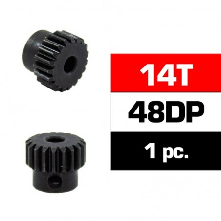 PIÑON MOTOR 14T MODULO 48 ACERO HSS 3,17MM ULTIMATE