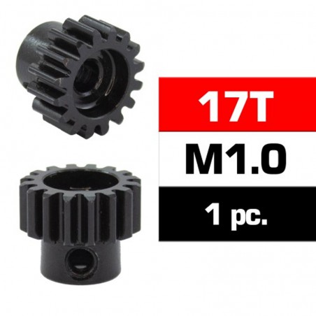 PIÑON MOTOR 17T MODULO 1 ACERO HSS 5MM ULTIMATE