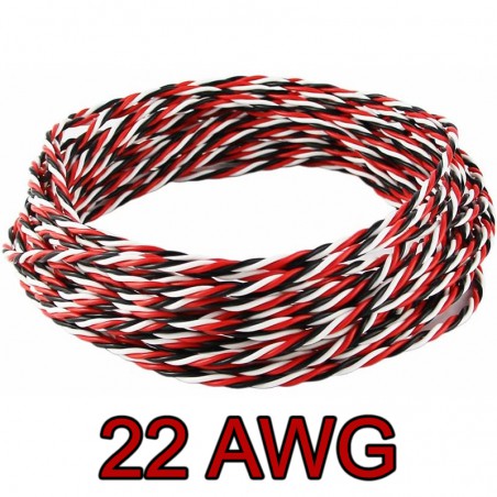 CABLE SERVO TRICOLOR TRENZADO 1M AWG22 SECCION 60