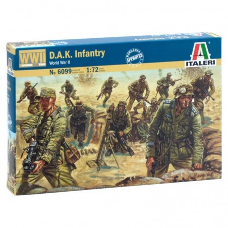 MAQUETA 1:72 INFANTERIA D.A.K (AFRIKAKORPS) WWII ITALERI