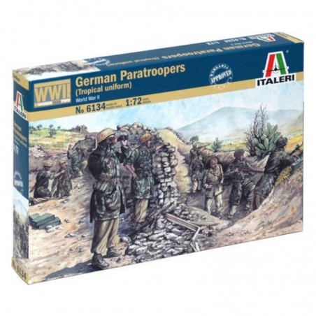 MAQUETA 1:72 PARACAIDISTAS ALEMANES TROPICAL WWII ITALERI