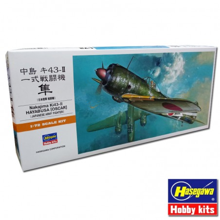 MAQUETA 1:72 AVION AKAJIMA KI43-II HAYABUSA (OSCAR) HASEGAWA