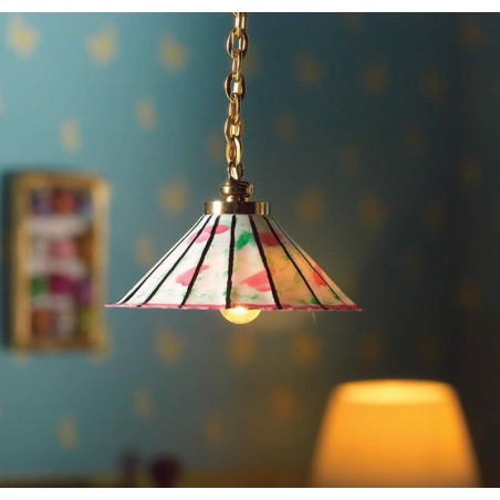 ZZ LAMPARA DE TECHO VERDE/ROSA 12V