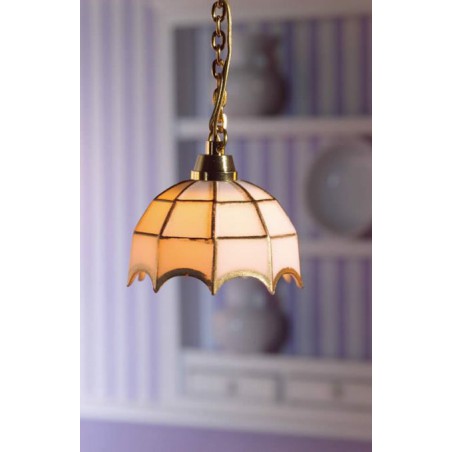 ZZ LAMPARA TECHO TIFFANY BLANCA 1/12