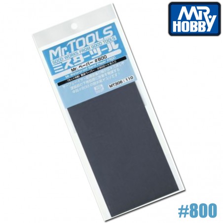 PAPEL DE LIJA 800 (4 UNIDADES) MR HOBBY