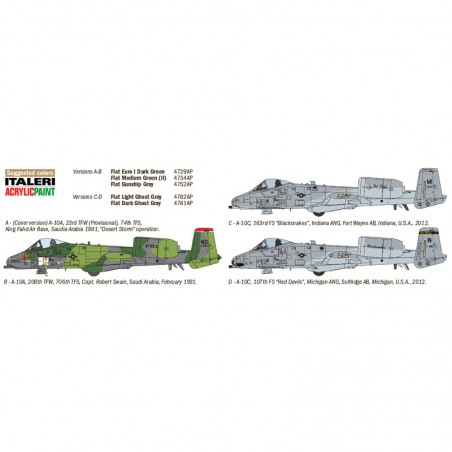 MAQUETA 1:72 AVION A-10 THUNDERBOLT II ITALERI