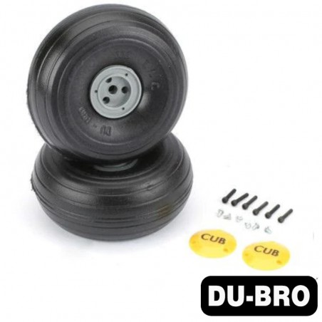 RUEDA GOMA ESCALA 1/5 PIPER J3 DUBRO (2UDS)